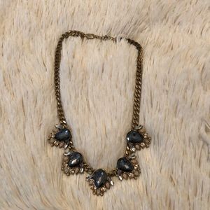 Grey and pink statement necklace